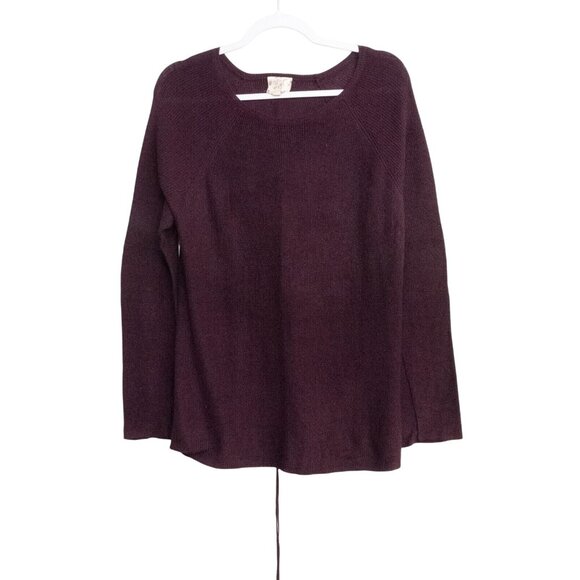 Happy Rose Womens Maroon Sweater Solid Pullover Boat Neck Long Sleeve Size L - Picture 1 of 6